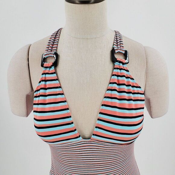 Nanette Lepore Swimsuit One Piece Womens Striped Size Large - Picture 2 of 12
